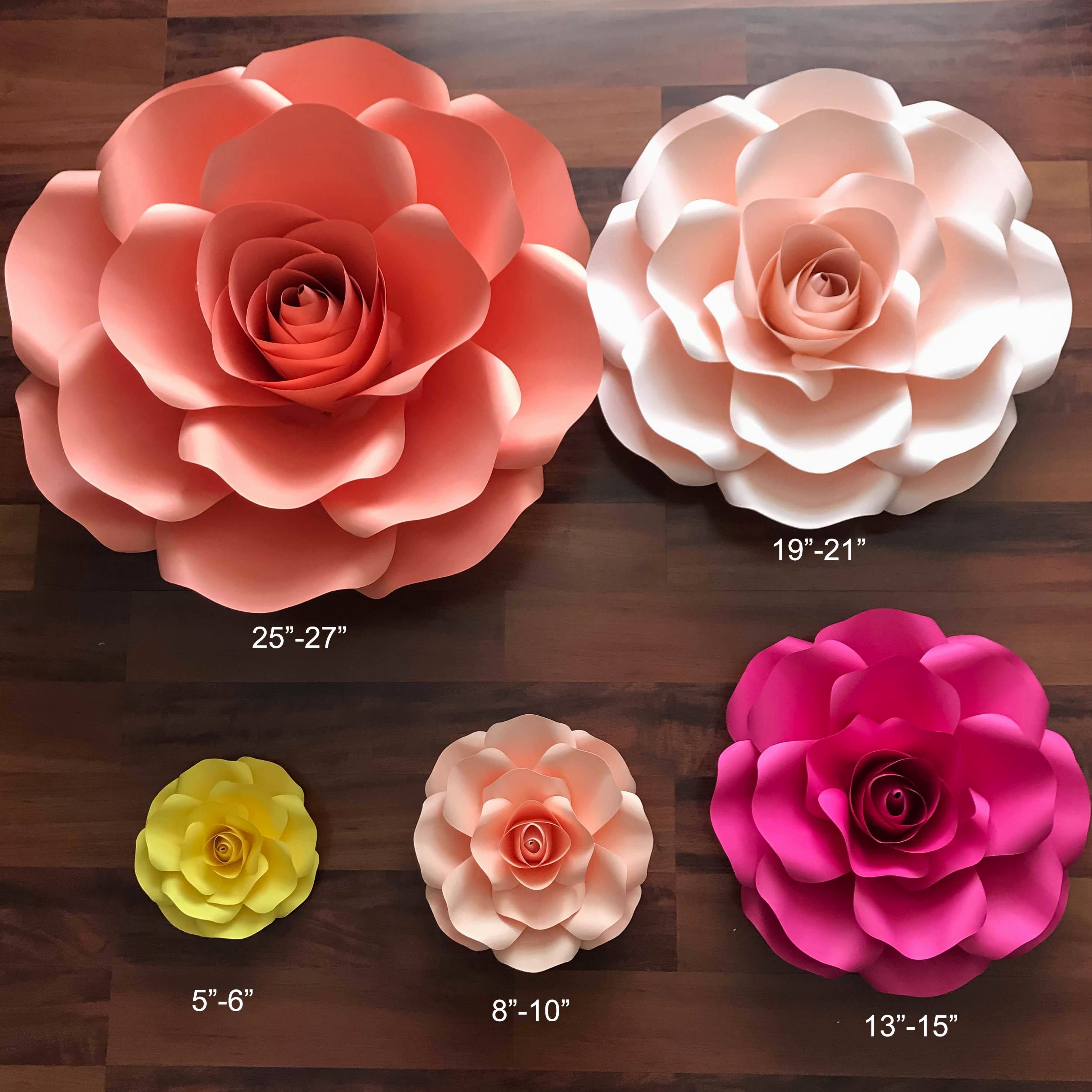 Free Cricut Paper Flower Template New Paper Flowers Svg Bo Of 5 Sizes Rose Paper Flower