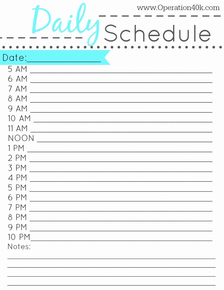 Free Daily Schedule Template Awesome Free Printable Daily Schedule Tips Pinterest