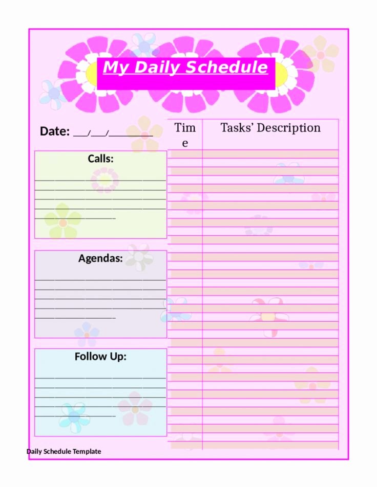 Free Daily Schedule Template Beautiful top 25 Best Daily Schedule Template Ideas On Pinterest
