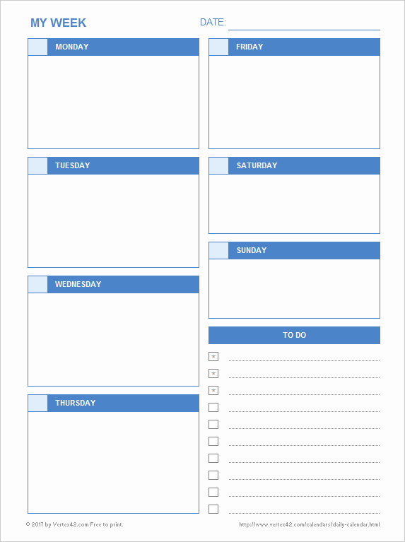 Free Daily Schedule Template Best Of Daily Calendar Free Printable Daily Calendars for Excel