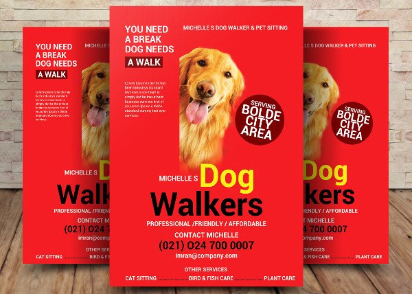 Free Dog Walking Flyer Template Best Of 15 Dog Walker Flyer Templates Free &amp; Premium Download