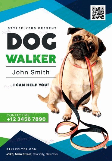 Free Dog Walking Flyer Template Best Of Dog Walker Psd Flyer Template Styleflyers