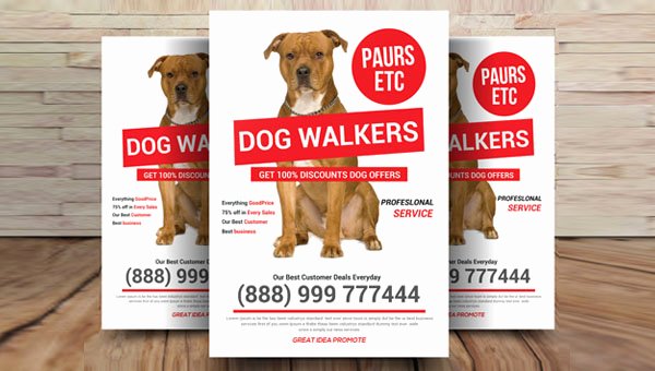 Free Dog Walking Flyer Template Inspirational 26 Dog Walker Flyer Templates Free &amp; Premium Psd Vector