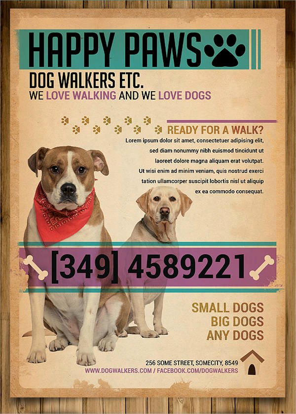 Free Dog Walking Flyer Template Unique 15 Dog Walking Flyer Templates Psd Vector Eps Ai