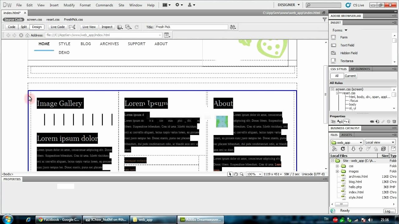 Free Dreamweaver Templates Cs5 New การสร้าง Template ใน Dreamweaver Cs5