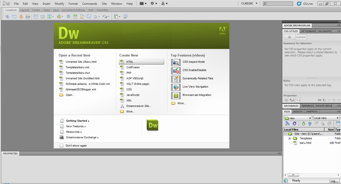 Free Dreamweaver Templates Cs5 New Pengenalan Dreamweaver