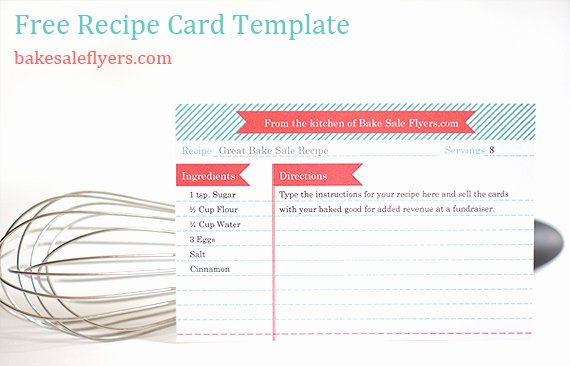 Free Editable Recipe Card Templates for Microsoft Word Fresh Bake Sale Flyers – Free Flyer Designs