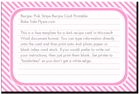 Free Editable Recipe Card Templates for Microsoft Word Fresh Bake Sale Flyers – Free Flyer Designs