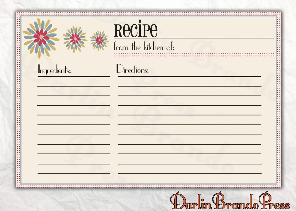 Free Editable Recipe Card Templates for Microsoft Word Inspirational Free Recipe Card Templates for Microsoft Word – Free