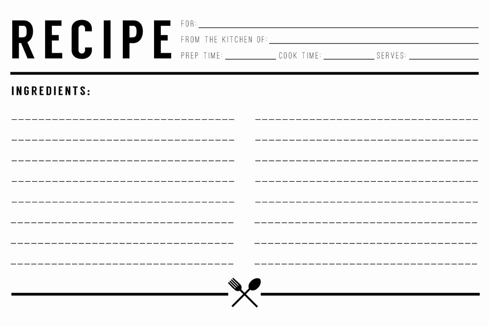 Free Editable Recipe Card Templates for Microsoft Word Lovely 13 Recipe Card Templates Excel Pdf formats