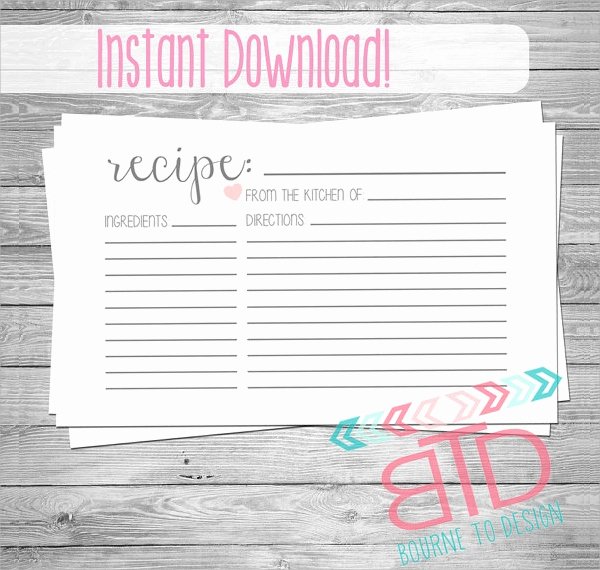 Free Editable Recipe Card Templates for Microsoft Word Lovely 18 Printable Recipe Card Free Psd Vector Eps Png