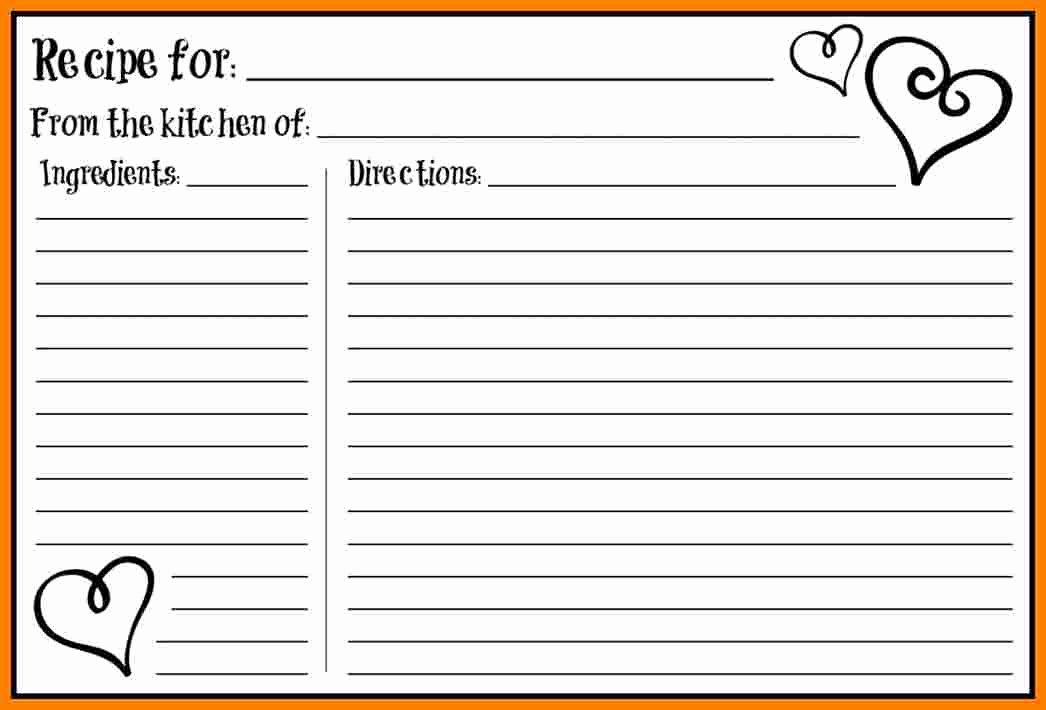 Free Editable Recipe Card Templates for Microsoft Word Lovely 5 Free Editable Recipe Card Templates for Microsoft Word