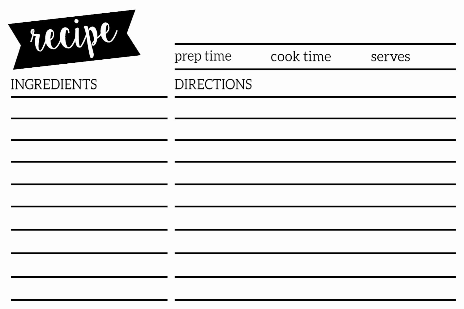 Free Editable Recipe Card Templates for Microsoft Word Unique Free Recipe Card Template Printable Paper Trail Design