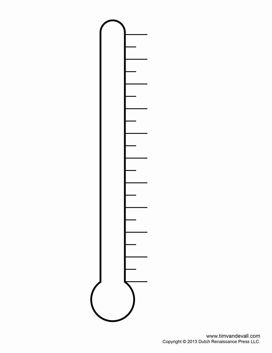 Free Editable thermometer Template Beautiful Fundraising thermometer Template