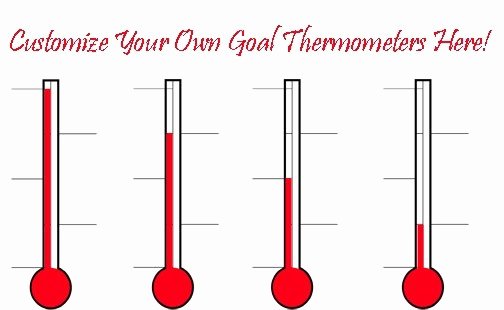 Free Editable thermometer Template Lovely Goal thermometers Sales Goal thermometer