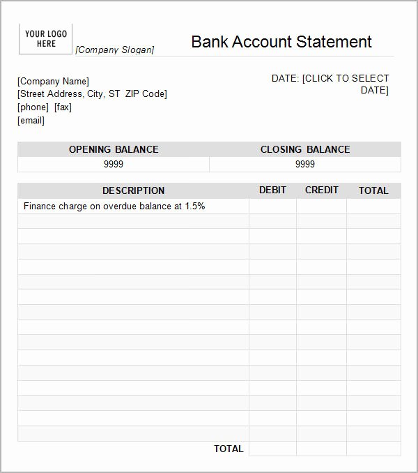 Free Fake Bank Statement Elegant Bank Statement Template 13 Download Free Documents In