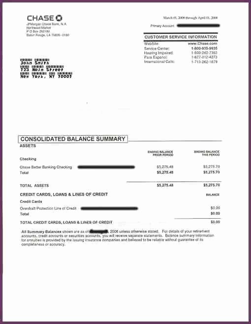 Free Fake Bank Statement Template Luxury Chase Bank Statement Template