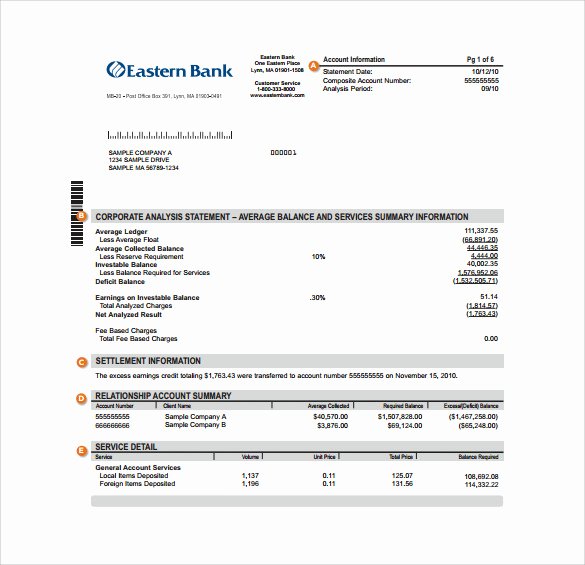 Free Fake Bank Statements Templates Unique Sample Bank Statement 19 Documents In Pdf Word Excel