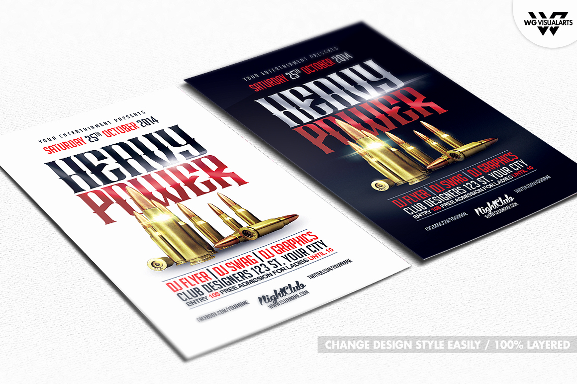 Free Firearms Website Templates Fresh Gun Bullets Flyer Template Flyer Templates On Creative