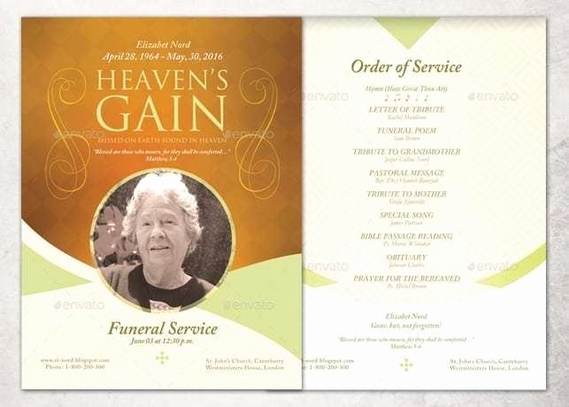 Free Funeral Program Template Word Elegant 21 Free Free Funeral Program Template Word Excel formats