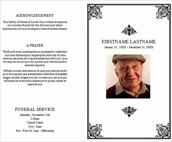 Free Funeral Program Template Word Elegant 31 Funeral Program Templates Free Word Pdf Psd