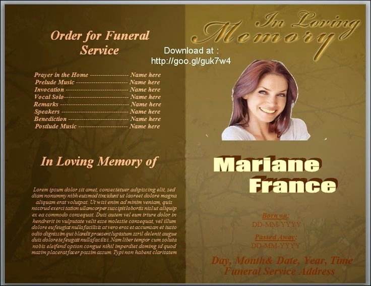 Free Funeral Program Template Word Fresh 79 Best Funeral Program Templates for Ms Word to Download