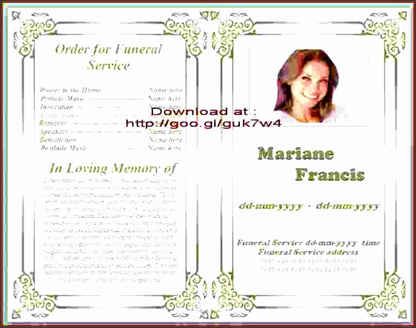 Free Funeral Program Template Word Inspirational 9 Download Free Funeral Program Template