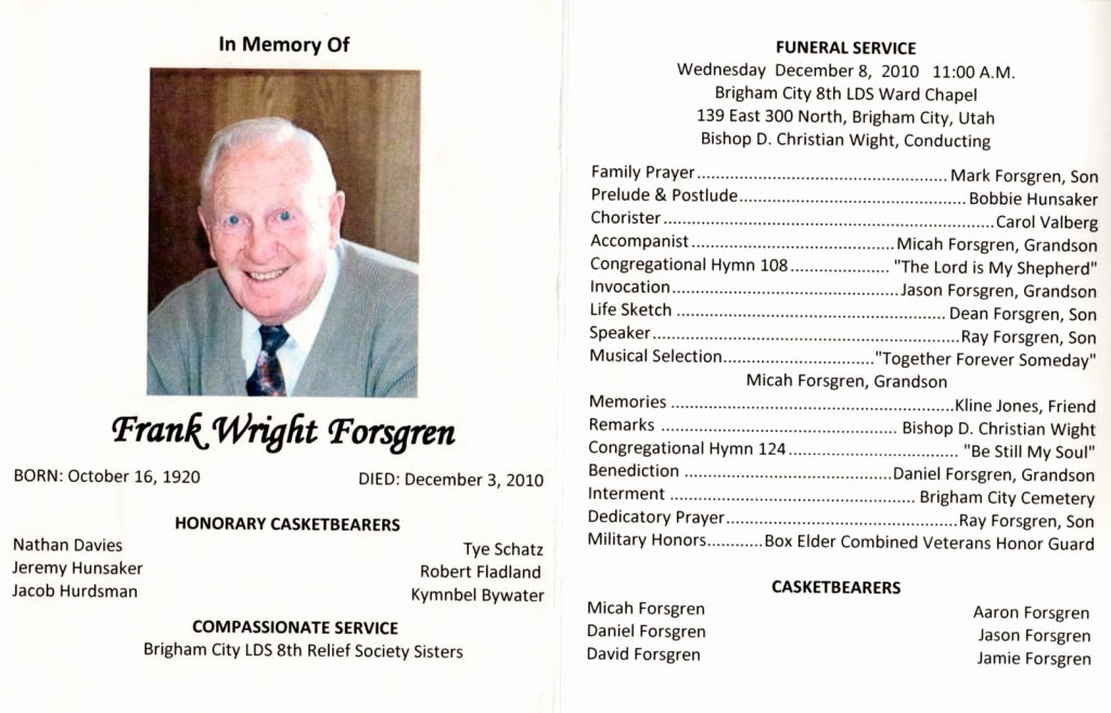 Free Funeral Program Template Word Inspirational Funeral Brochure Template Word How to Make A Funeral