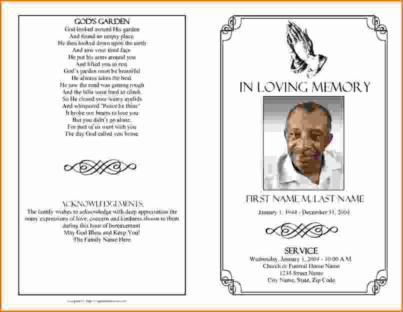 Free Funeral Program Template Word Inspirational Memorial Service Program Template Microsoft Word