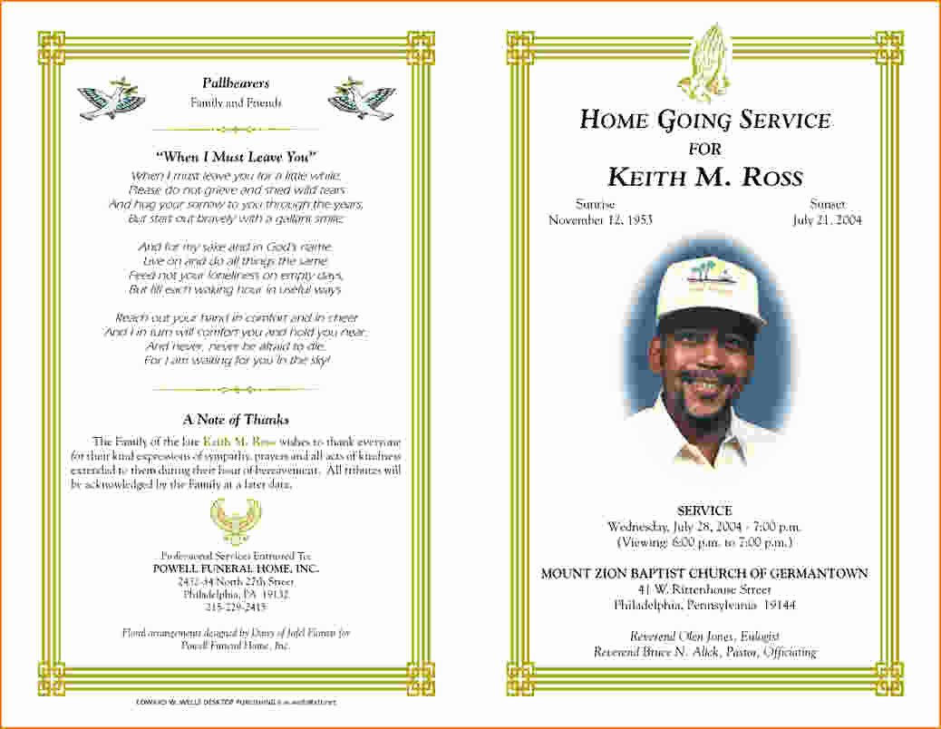 Free Funeral Program Template Word Unique 5 Free Funeral Program Template for Word