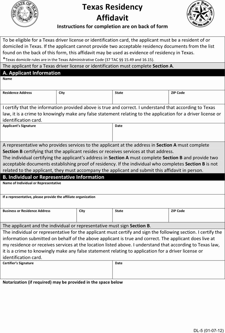 Free General Affidavit form Download Beautiful Download Texas Affidavit form for Free Tidytemplates