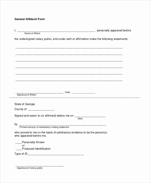 Free General Affidavit form Download Luxury 7 Sample Blank Affidavit forms Pdf