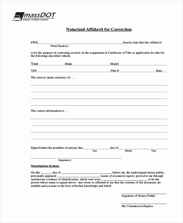 Free General Affidavit form Download Luxury Sample General Affidavit form 10 Free Documents In Pdf