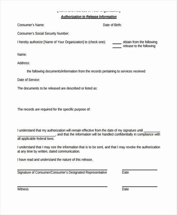 Free General Release form Template Awesome Release form Templates