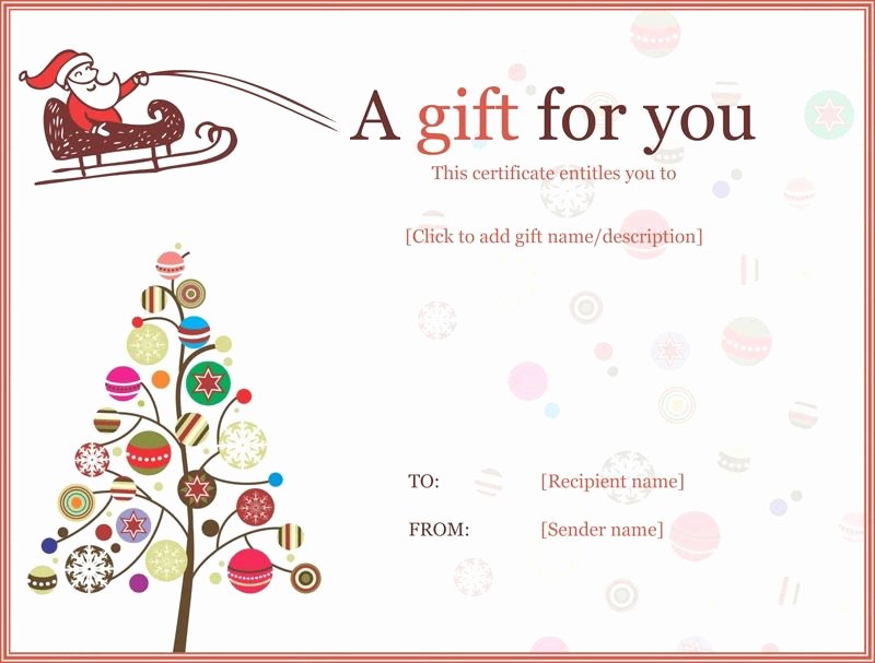 Free Gift Card Templates Best Of Christmas Gift Certificate Templates Printable