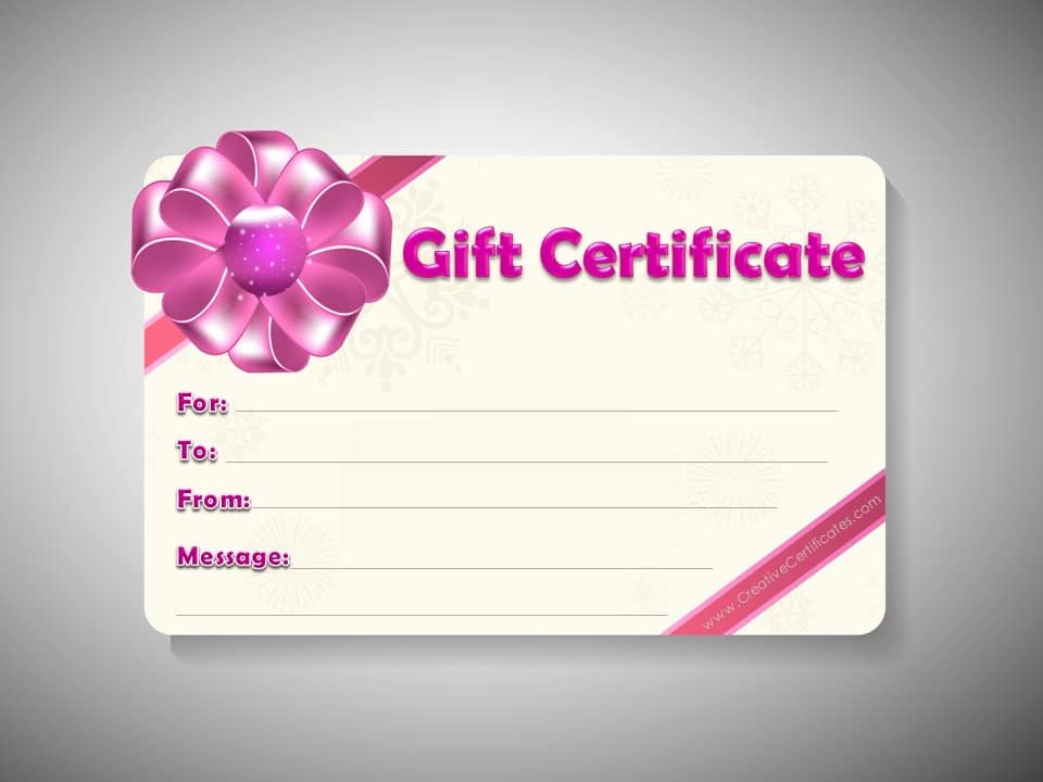 Free Gift Card Templates Inspirational Free Gift Certificate Template Customizable