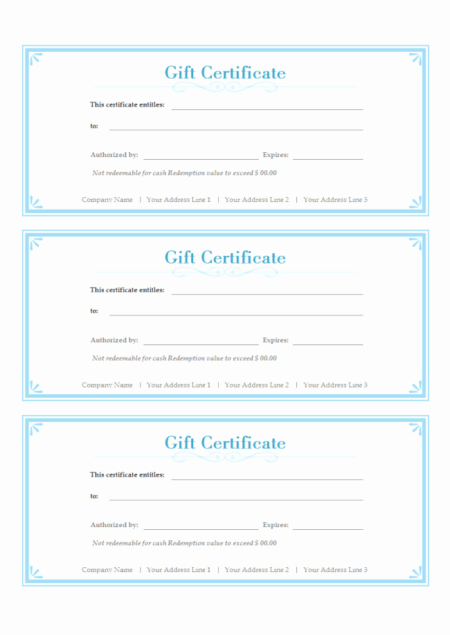 Free Gift Card Templates Inspirational Simple Gift Certificate