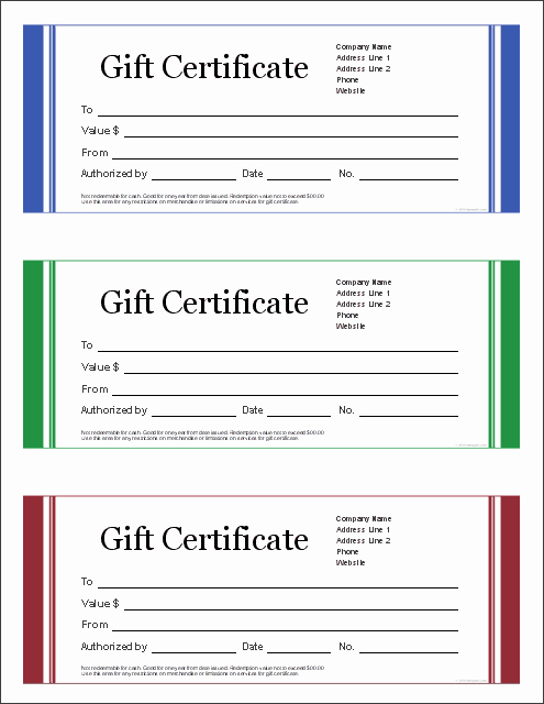 Free Gift Card Templates Lovely Free Gift Certificate Template and Tracking Log