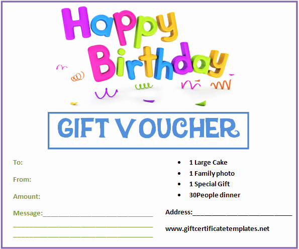 Free Gift Card Templates Luxury Birthday Gift Certificate Templates by