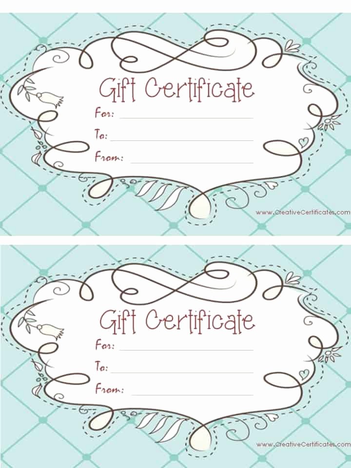 Free Gift Card Templates Luxury Free Gift Certificate Template