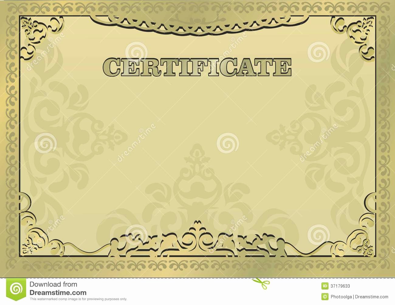 Free Gold Border Templates Awesome Gold Certificate ornamental Gold Border Eps 10 Stock