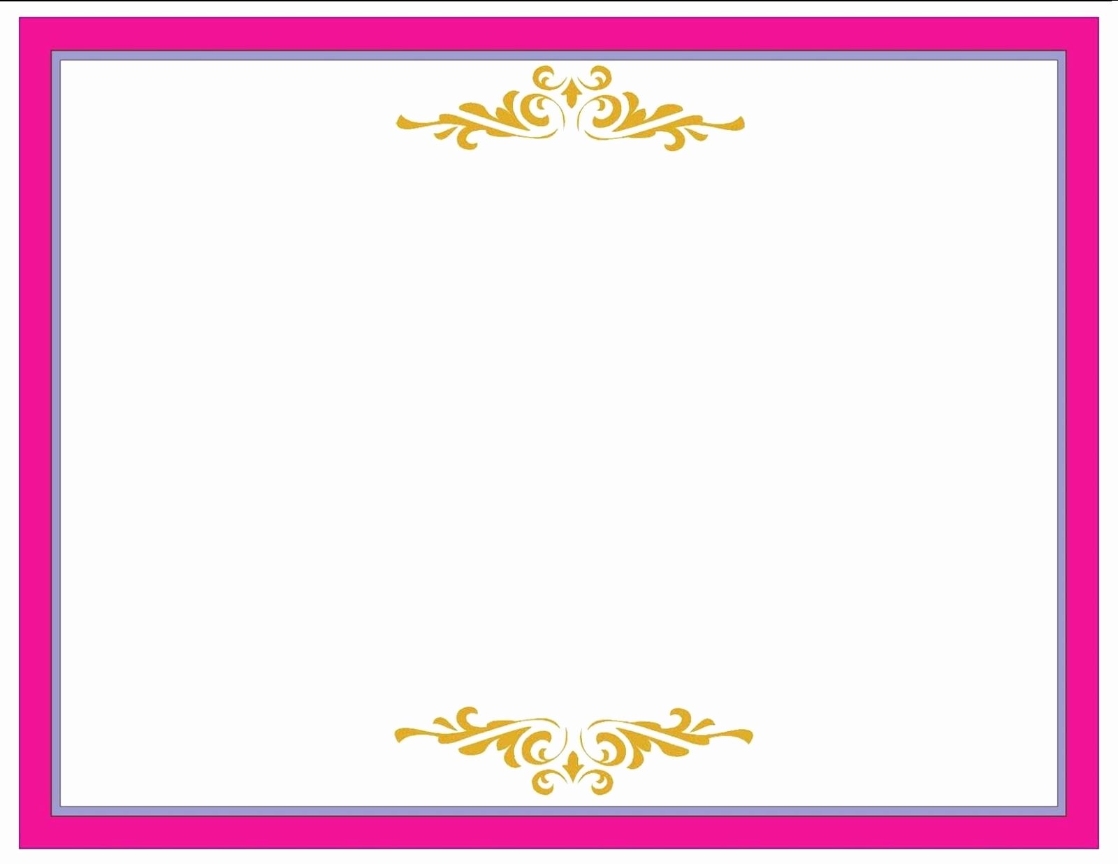 Free Gold Border Templates Elegant for Pink Borders and Frames