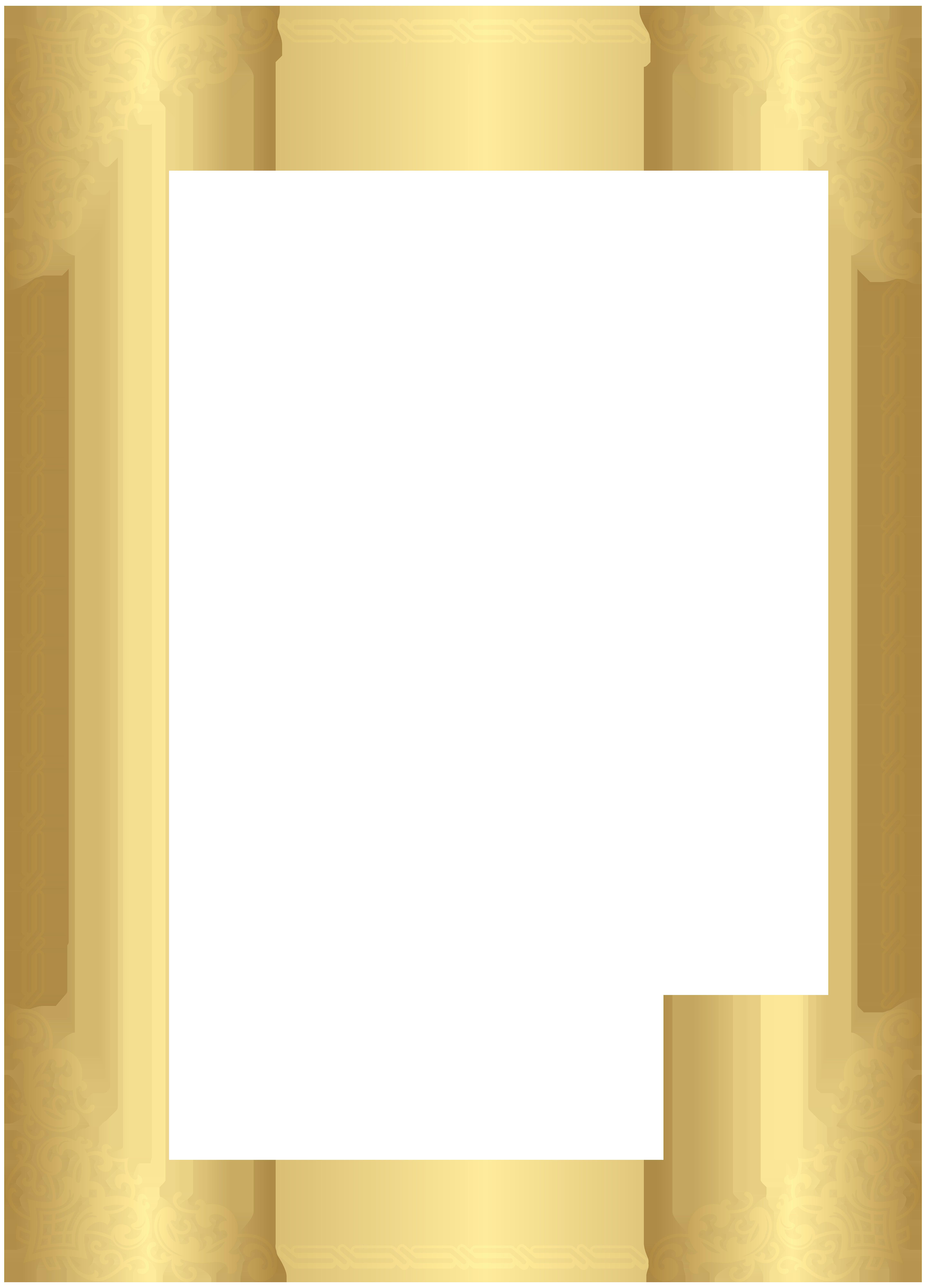 Free Gold Border Templates Elegant Gold Border Frame Transparent Clip Art Image