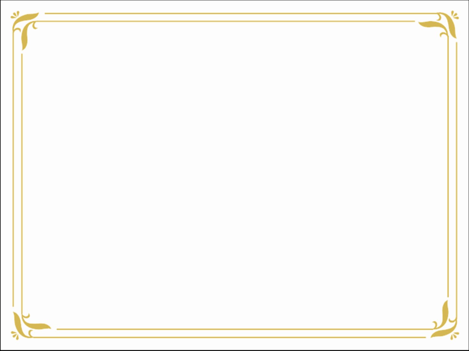 Free Gold Border Templates Luxury Simple Gold Certificate Border Slide Backgrounds