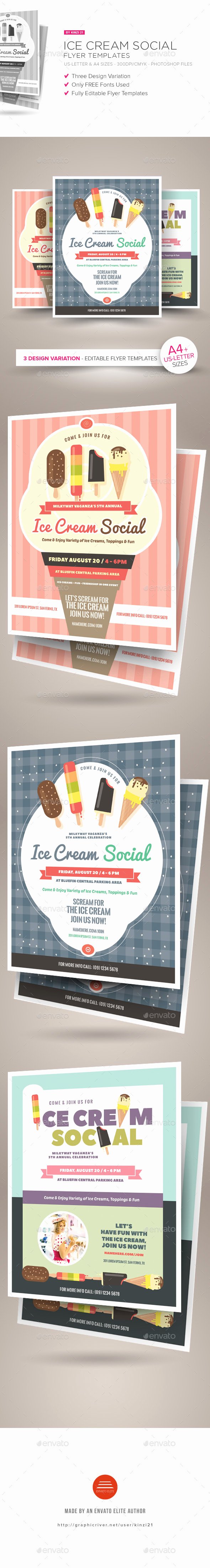 Free Ice Cream social Flyer Template Awesome Ice Cream social Flyer Templates by Kinzi21