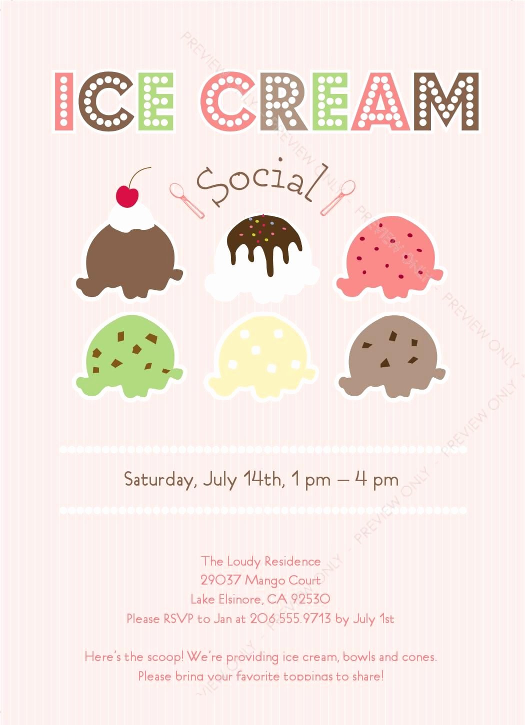 Free Ice Cream social Flyer Template Awesome Ice Cream social Invitation Ice Cream Shop