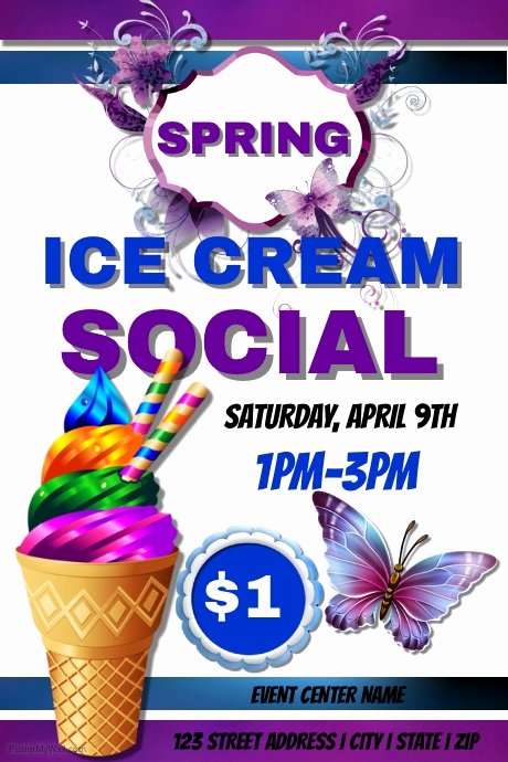 Free Ice Cream social Flyer Template Awesome Ice Cream social Template