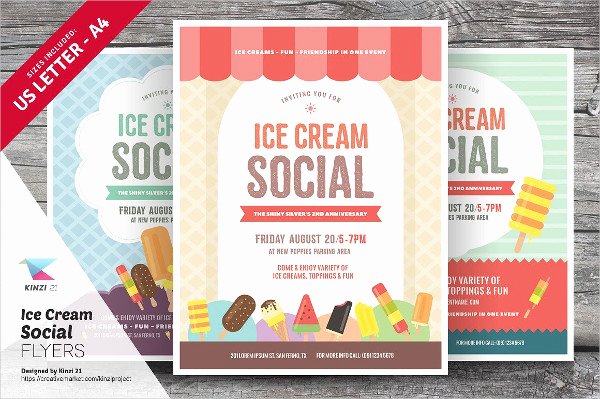 Free Ice Cream social Flyer Template Beautiful 41 Ice Cream Flyer Templates Free &amp; Premium Download