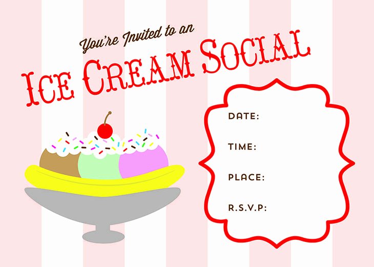 Free Ice Cream social Flyer Template Beautiful Free Printable Ice Cream social Invite Busy Mommy Media