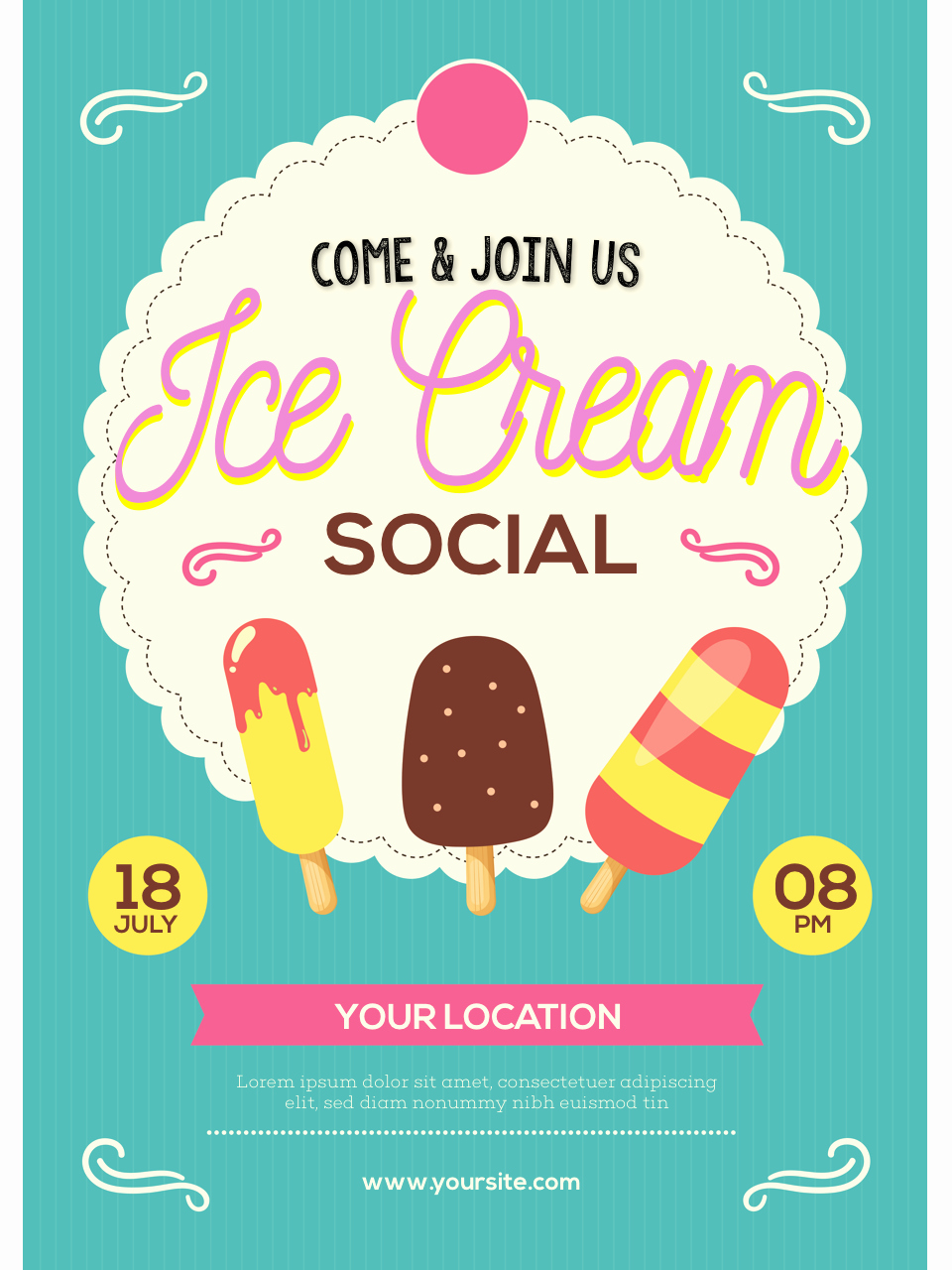 Free Ice Cream social Flyer Template Best Of Ice Cream social Flyer